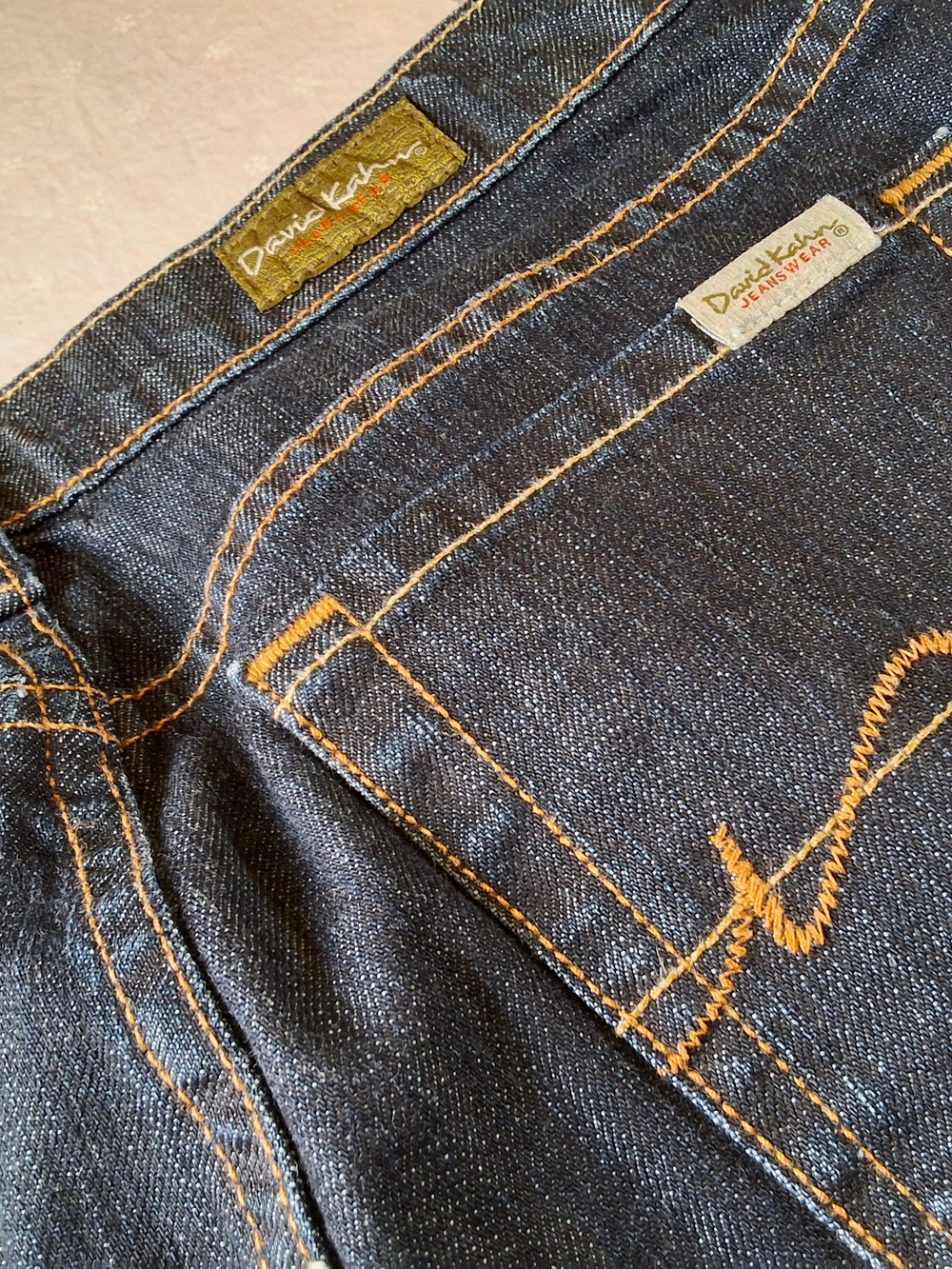 David Kahn Womens Dark Blue Denim Jeans